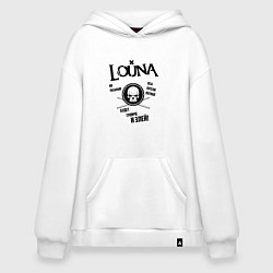 Толстовка-худи оверсайз Louna: Громче и злей, цвет: белый