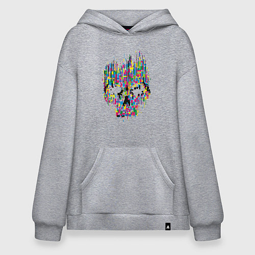 Худи оверсайз Череп / Меланж – фото 1