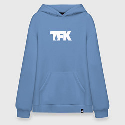 Толстовка-худи оверсайз TFK: White Logo, цвет: мягкое небо