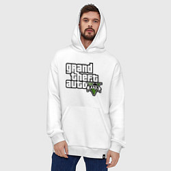 Толстовка-худи оверсайз GTA Five, цвет: белый — фото 2