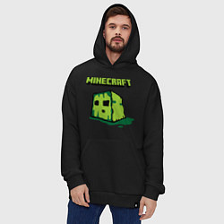 Толстовка-худи оверсайз Minecraft Creeper, цвет: черный — фото 2
