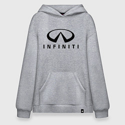 Толстовка-худи оверсайз Infiniti logo, цвет: меланж