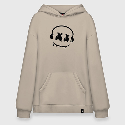 Худи оверсайз Marshmello Music / Миндальный – фото 1