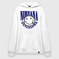 Толстовка-худи оверсайз Nevermind Nirvana, цвет: белый