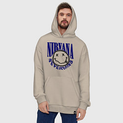 Толстовка-худи оверсайз Nevermind Nirvana, цвет: миндальный — фото 2