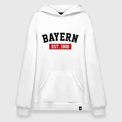 Толстовка-худи оверсайз FC Bayern Est. 1900, цвет: белый
