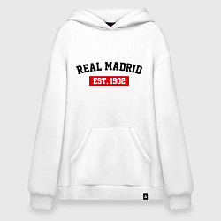 Толстовка-худи оверсайз FC Real Madrid Est. 1902, цвет: белый