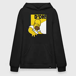 Толстовка-худи оверсайз Homer D'OH!, цвет: черный