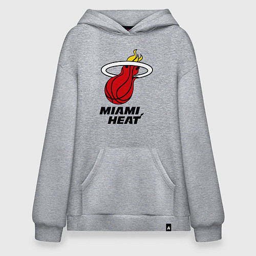 Худи оверсайз Miami Heat-logo / Меланж – фото 1