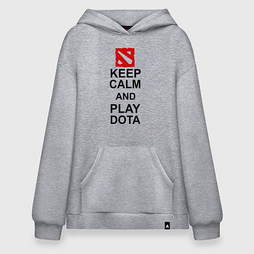 Худи оверсайз Keep Calm & Play Dota / Меланж – фото 1
