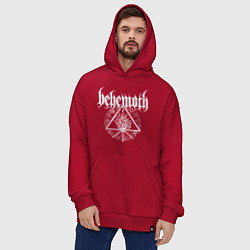 Толстовка-худи оверсайз Behemoth, цвет: красный — фото 2