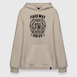 Толстовка-худи оверсайз Parkway Drive: Australia, цвет: миндальный