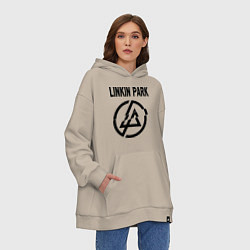 Толстовка-худи оверсайз Linkin Park, цвет: миндальный — фото 2