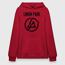 Толстовка-худи оверсайз Linkin Park, цвет: красный