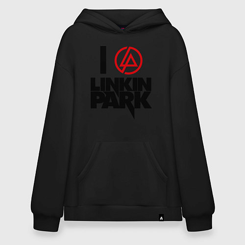 Худи оверсайз I love Linkin Park / Черный – фото 1