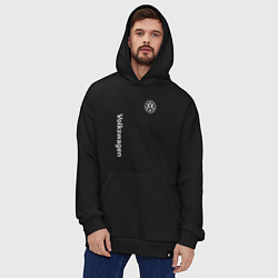Толстовка-худи оверсайз VOLKSWAGEN, цвет: черный — фото 2