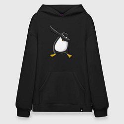 Толстовка-худи оверсайз DAB Pinguin, цвет: черный