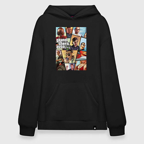 Худи оверсайз GTA 5: Stories / Черный – фото 1