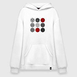 Толстовка-худи оверсайз TOP: Blurryface, цвет: белый