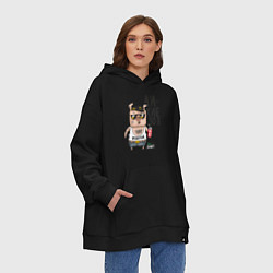 Толстовка-худи оверсайз Лихие 90-е, цвет: черный — фото 2