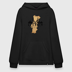 Толстовка-худи оверсайз Лиссабон Португалия, цвет: черный