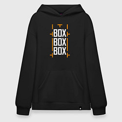 Толстовка-худи оверсайз Box box box, цвет: черный