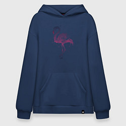 Толстовка-худи оверсайз Flamingo, цвет: тёмно-синий