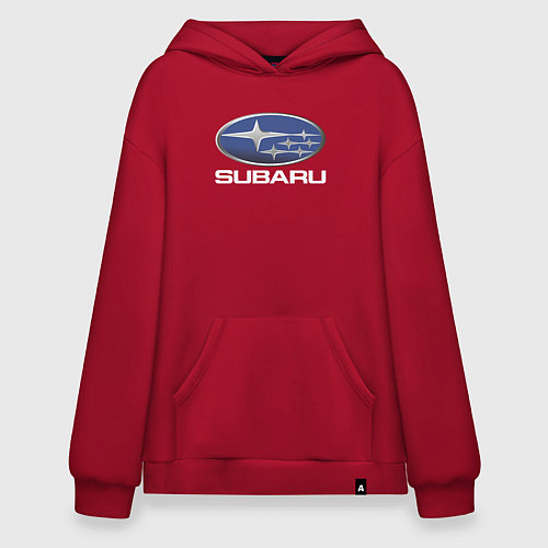 Худи оверсайз SUBARU / Красный – фото 1