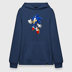 Толстовка-худи оверсайз Sonic, цвет: тёмно-синий