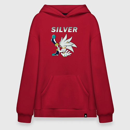 Худи оверсайз SONIC Silver / Красный – фото 1
