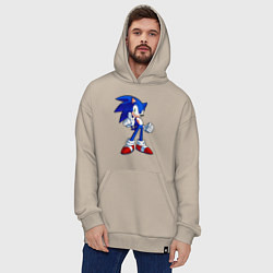 Толстовка-худи оверсайз SONIC, цвет: миндальный — фото 2