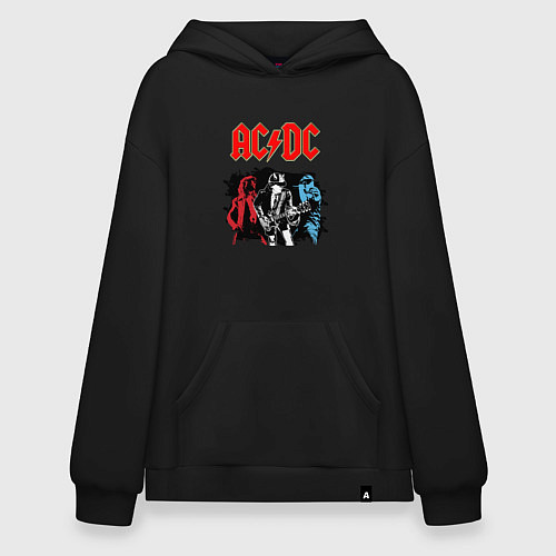 Худи оверсайз ACDC / Черный – фото 1