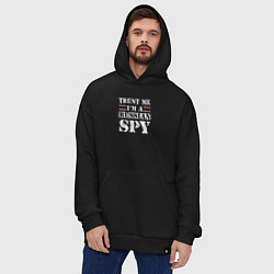 Толстовка-худи оверсайз Trust me im a RUSSIAN SPY, цвет: черный — фото 2