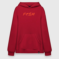 Толстовка-худи оверсайз FCSM, цвет: красный