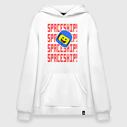 Толстовка-худи оверсайз Spaceship, цвет: белый