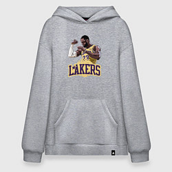 Толстовка-худи оверсайз LeBron - Lakers, цвет: меланж