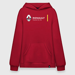 Толстовка-худи оверсайз Renault Passion for life, цвет: красный