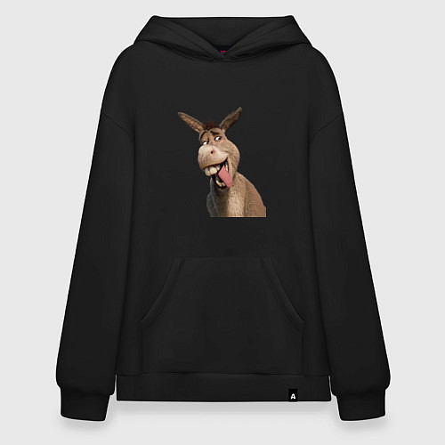Худи оверсайз Шрек: Осел / Черный – фото 1