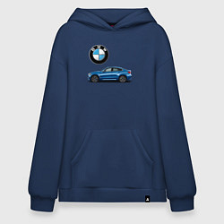 Толстовка-худи оверсайз BMW X6, цвет: тёмно-синий