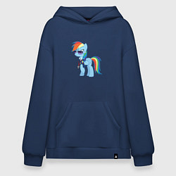 Толстовка-худи оверсайз Pony - Rainbow Dash, цвет: тёмно-синий