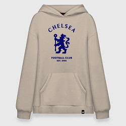 Толстовка-худи оверсайз Chelsea Est. 1905, цвет: миндальный