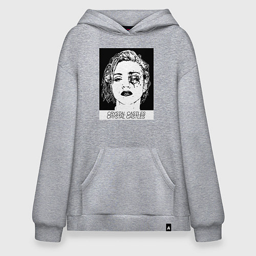 Худи оверсайз Crystal castles / Меланж – фото 1