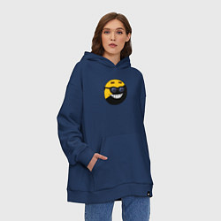 Толстовка-худи оверсайз Анкап, цвет: тёмно-синий — фото 2