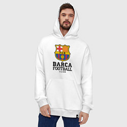 Толстовка-худи оверсайз Barcelona Football Club, цвет: белый — фото 2
