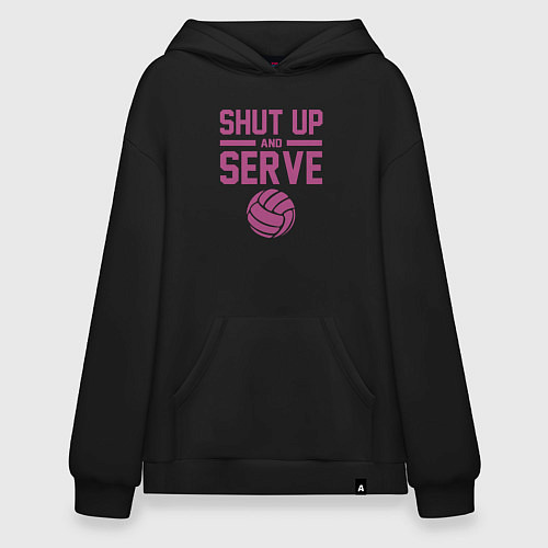 Худи оверсайз Shut Up And Serve / Черный – фото 1