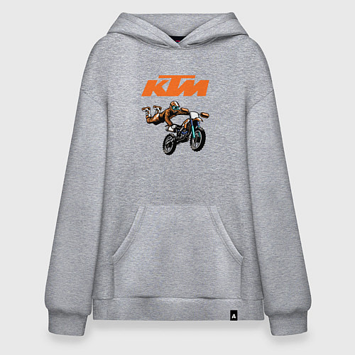 Худи оверсайз KTM МОТОКРОСС Z / Меланж – фото 1