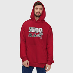 Толстовка-худи оверсайз Style Judo, цвет: красный — фото 2