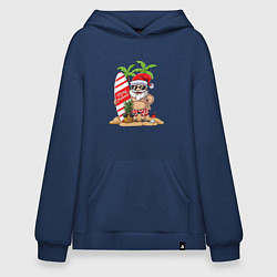 Толстовка-худи оверсайз Santa on Vibe, цвет: тёмно-синий