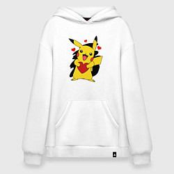 Худи оверсайз ПИКАЧУ И СЕРДЕЧКО POKENON PIKACHU LOVE