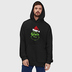 Толстовка-худи оверсайз Resting Grinch Face, цвет: черный — фото 2